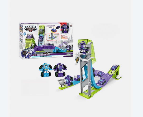 Transforming robot and race car set