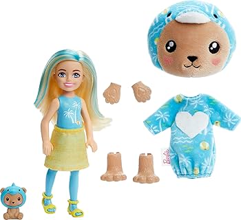 Barbie Cutie Reveal - Chelsea Bear Dolphin Doll 6 Surprises