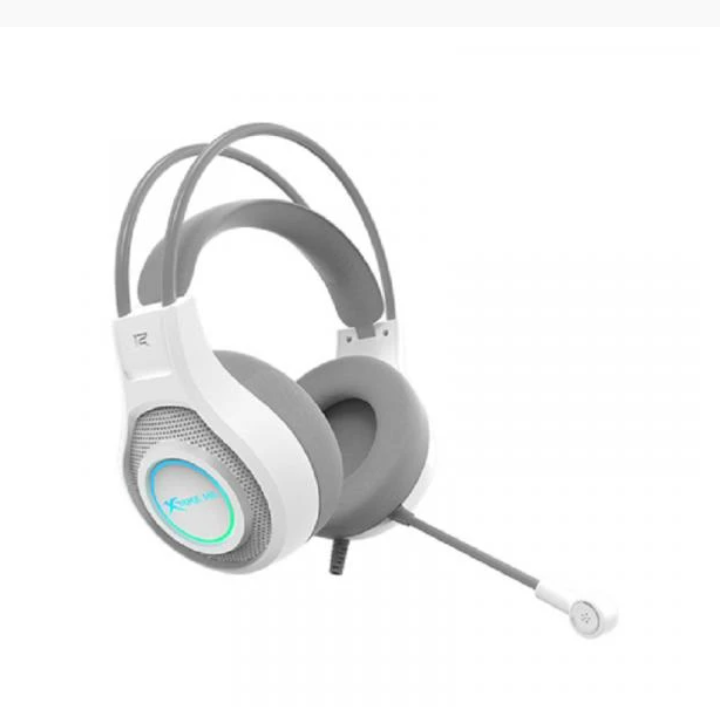 Wired gaming headset with surround sound - white