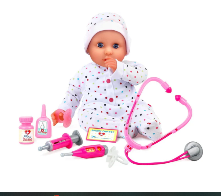 Dolls World Doctor Doll 46 cm with accessories