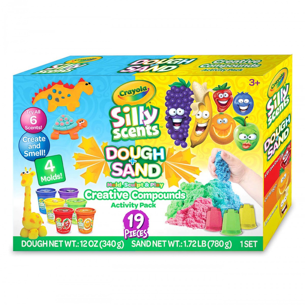 Crayola Silly Scents Dough and Sand Activity Set 19 Pieces