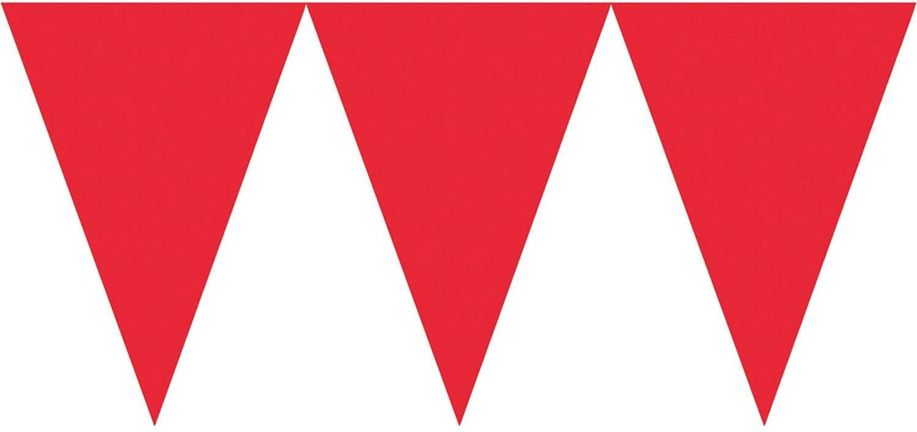 Party Decoration | Pennant Paper Banner | Red color