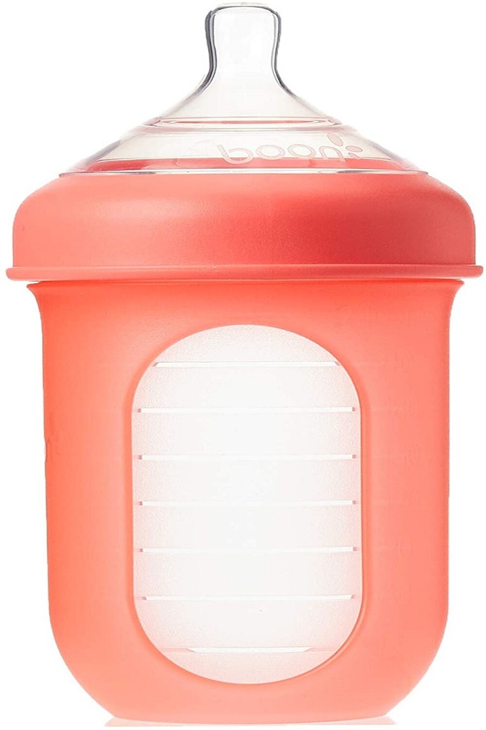 Boon -NURSH Silicone Bottle 8oz Coral