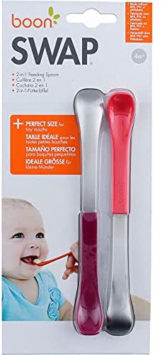Boon -Swap, 2 In1 Feeding Spoon(Pink/Purple)
