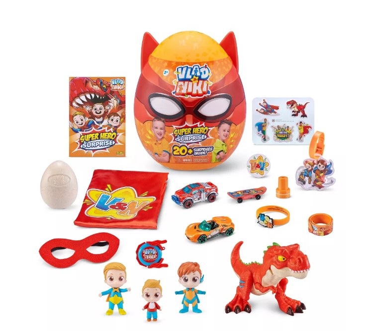Super Hero Surprise Egg Vlad and Nikki Dino Attack Super Hero