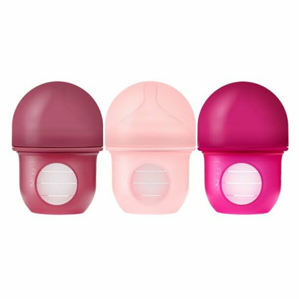 Boon -NURSH 4oz Bottle 3pk - Pink Multi