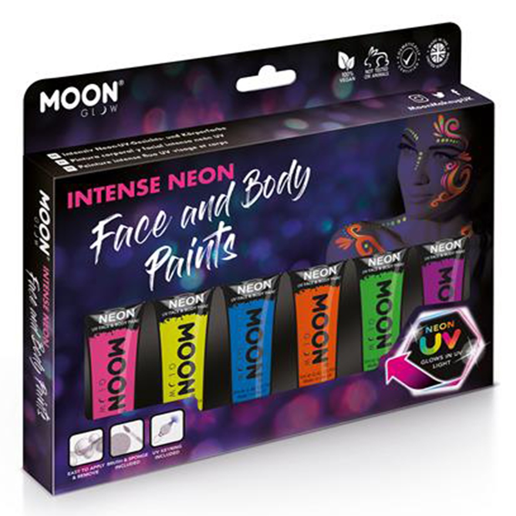 Intense Neon UV Face Paint - Intense Boxset