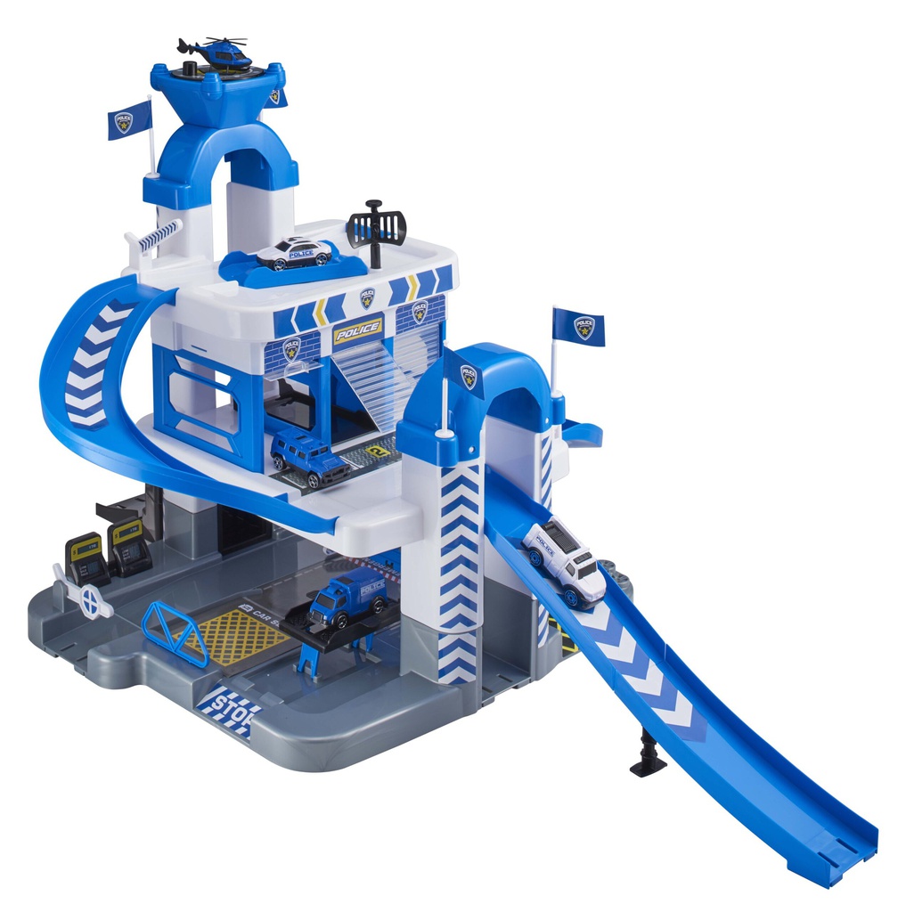 Teamsters police station with cars