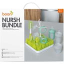 Boon - Nursh Silicone Bottles, Drying Rack &amp; Cleaning Set