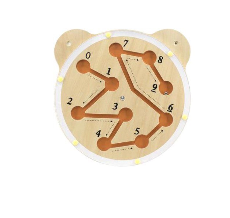 Rolling ball round wall game