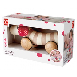 [E8505] Haep Pull Toy Hugo Puppy Made of Wood