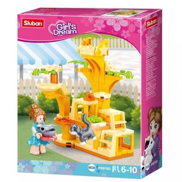 [M38-B0970D] Sluban Girls Cat Training Center - 81 Pieces