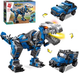 [4803] Q-Man - Dinosaur Transformation Car Model 3 in 1