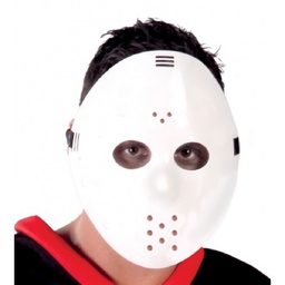 [2456] WHITE HOCKEY MASK PVC