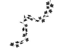 [19867] BLACK LEAVES GARLAND 180 CM