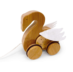 [3615] لعبة الحيوان دفع سحب الخيزران