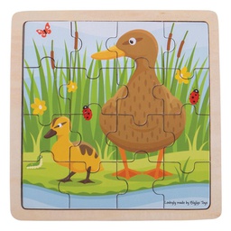 [BJ494] Educational wooden duck puzzle 16 pieces