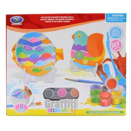 [868-D26] Decorating and coloring a fish-shaped set