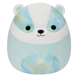 [JSMSQCR02423] Blue Squishy Mallows Badger Doll - 20 cm