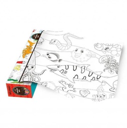 [J201] رول تلوين مع 12 لون مائي 120*40 سم