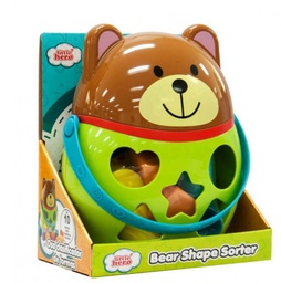 [3015] Bear-shaped bucket for sorting colored shapes, 10 pieces