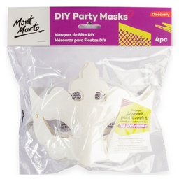 [MACR0045] Mont Marte DIY Party Masks 4pc - Masquerade