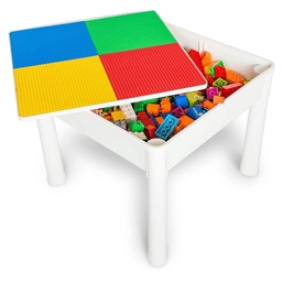 [LS-AT-50BL] Little Story 4-in-1 Activity Table and Blocks with 50 Pieces