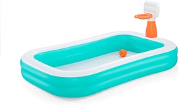 [26-54445] Inflatable pool for kids with basketball hoops