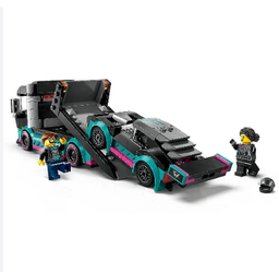 [LEGO-6465031] Lego racing car and transporter truck
