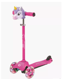 [1438072] Unicorn scooter with 3 wheels and lights