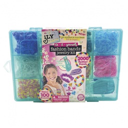 [WIL112221-1] Diy Fashion Bandz Jewelry Kit - Small Teal Case