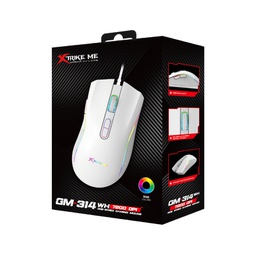 [GM-314WH] Backlit wired gaming mouse - white