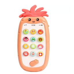 [33-1962852O] Baby Love Pineapple Musical Mobile Phone - Orange