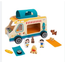 [TH427] Toki Toy wooden toys - camping car
