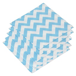 [511492.54] CARIBBEAN BLUE CHEVRON LUNCH TISSUES 16PCS