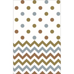 [571656] Chevron Metal Plastic Mixed Table Cover