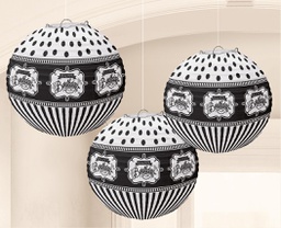 [SQUI2890] Happy Birthday Amscan Lamps Black/White