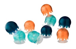 [B11378] ألعاب الاستحمام كوب شفط من جيليز - مرجاني / أصفر