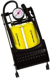 [SP-9022] SPARTAN Foot Pump - Double cylinder, Black, SP-9022