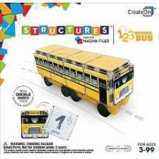 [ABCSB20010-1] Magnetic School Bus Magna Tiles Structure Set