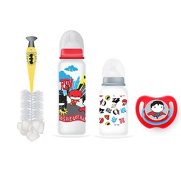 [TRHA2116] طقم رضاعة 4 قطع باتمان/سوبرمان